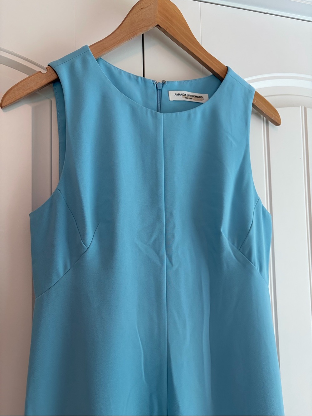 Amanda Uprichard Diana Light Blue Shift Mini Dress Women's Size Small - Picture 2 of 10
